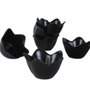 Hermia Juego de 6 Cuencos de Cerámica Negro Mate 270 ml